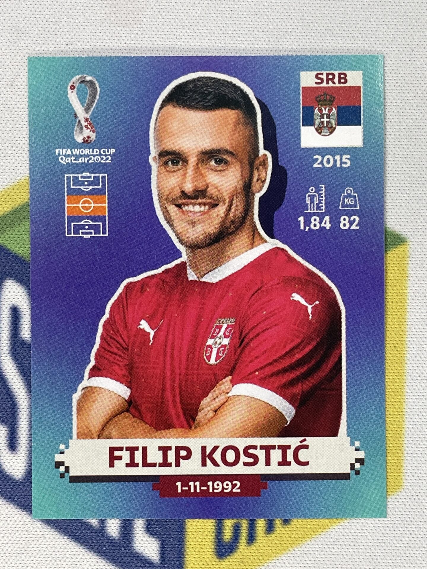 Filip Kostic Serbia Panini World Cup 2022 Qatar Stickers