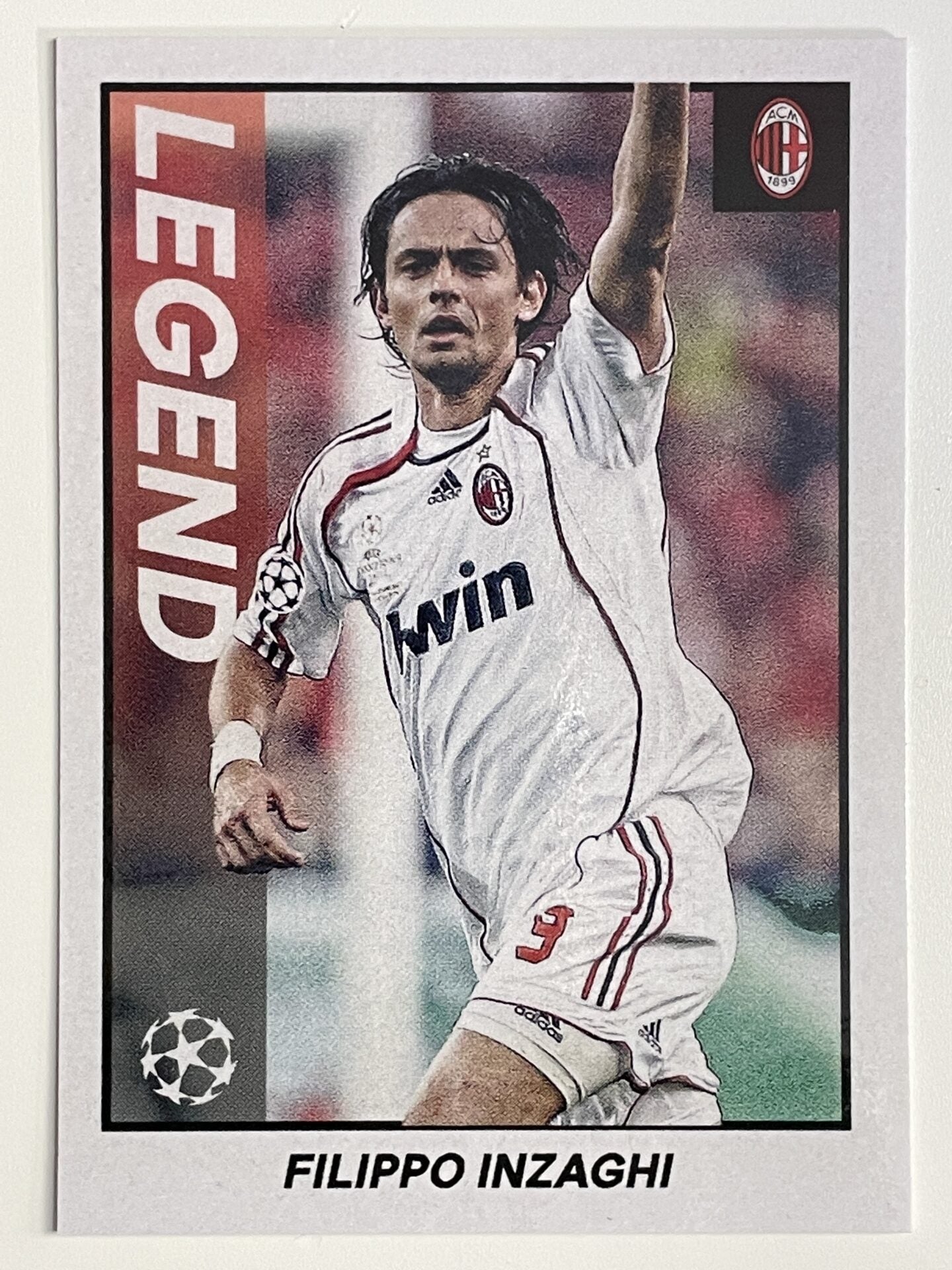 Filippo Inzaghi AC Milan Legend Topps Merlin Heritage 97 UEFA Champions League Card