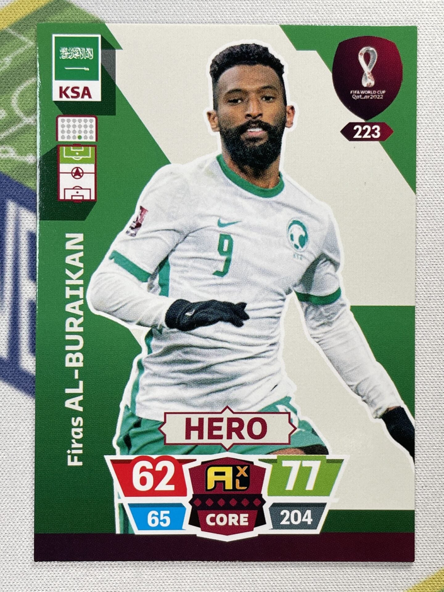 Firas Al-Buraikan Saudi Arabia Panini World Cup 2022 Adrenalyn XL Card