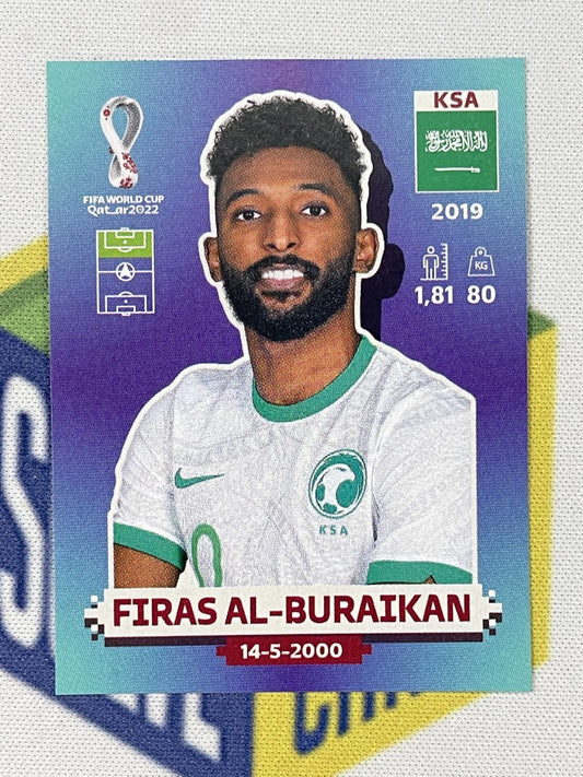 Firas Al-Buraikan Saudi Arabia Panini World Cup 2022 Qatar Stickers