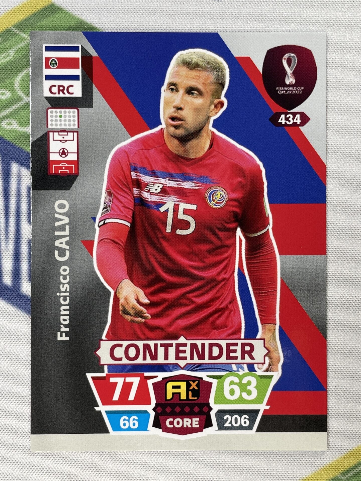 Francisco Calvo Costa Rica Panini World Cup 2022 Adrenalyn XL Card