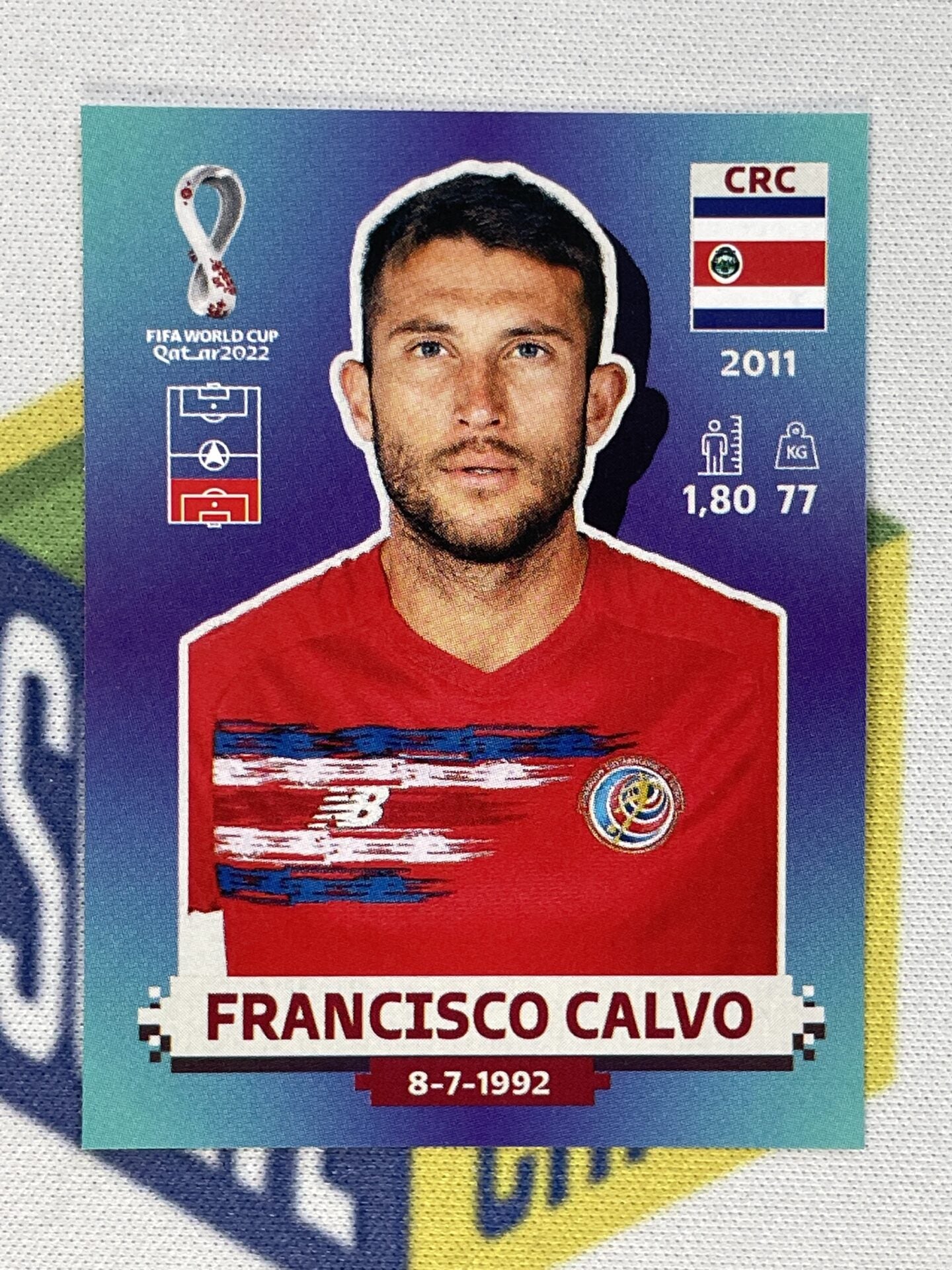 Francisco Calvo Costa Rica Panini World Cup 2022 Qatar Stickers