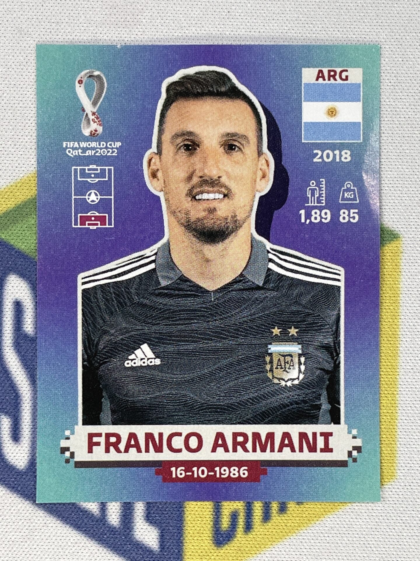 Franco Armani Argentina Panini World Cup 2022 Qatar Stickers