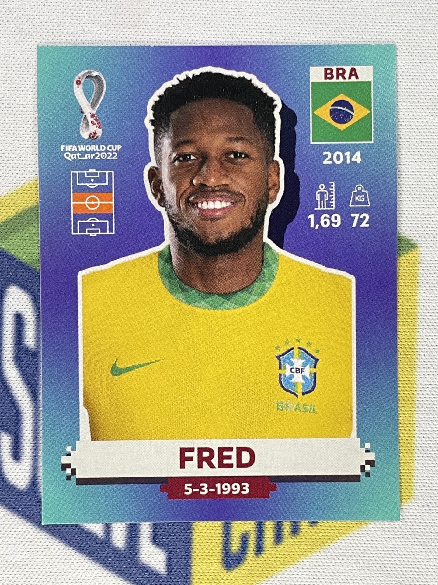 Fred Brazil Panini World Cup 2022 Qatar Stickers