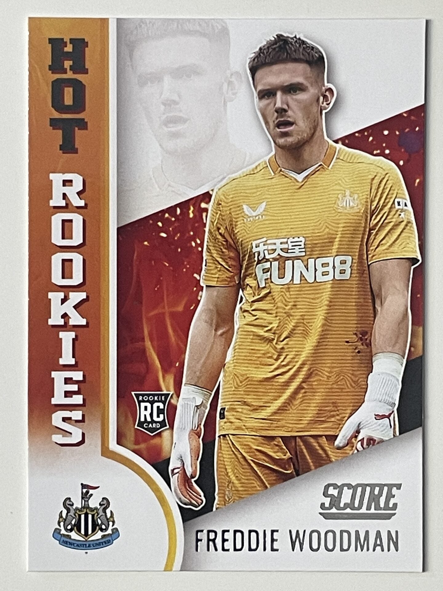 Freddie Woodman Newcastle United Hot Rookies Panini Premier League Score 2021 2022