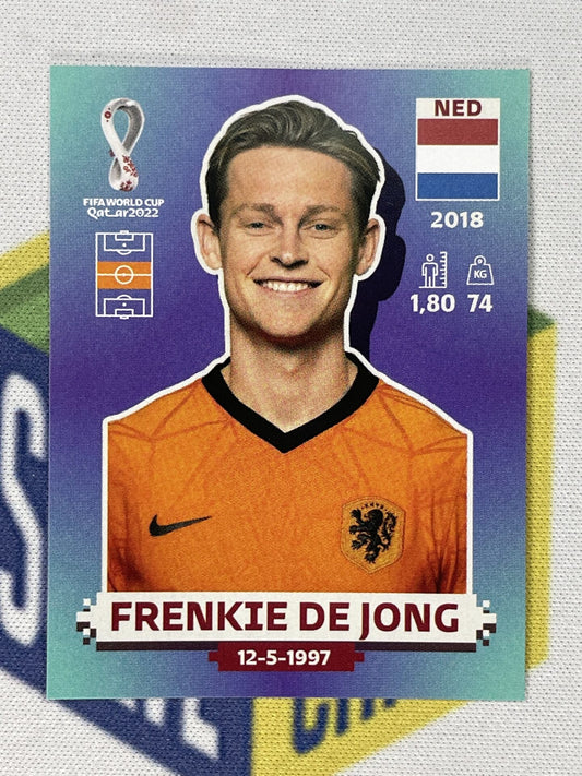 Frenkie De Jong Netherlands Panini World Cup 2022 Qatar Stickers