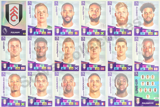 Fulham Complete Team Set (18 Cards) Football Stickers &#8211; Premier League Adrenalyn XL 2020:21