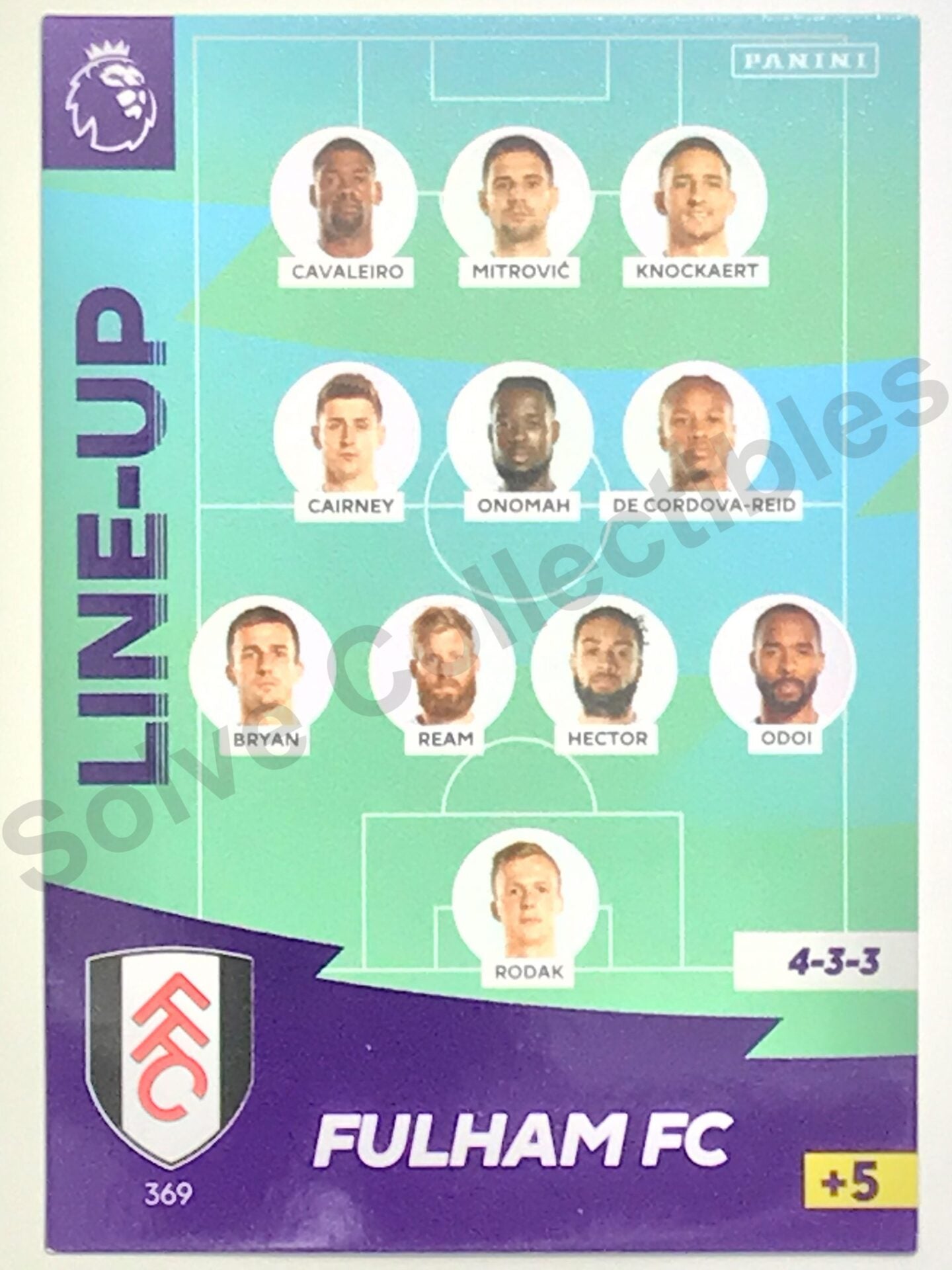 Fulham Lineup Football Sticker &#8211; Premier League Adrenalyn XL 2020:21