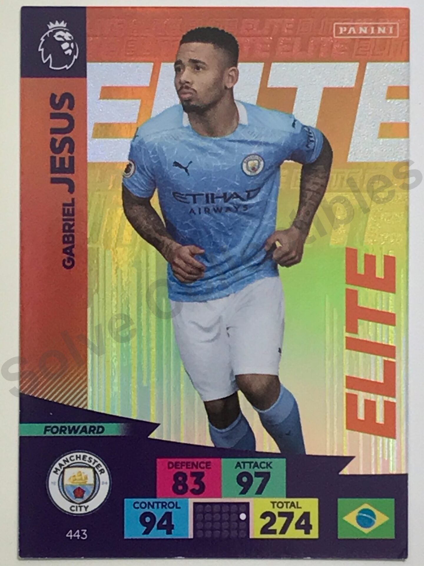 Gabriel Jesus (Manchester City) &#8211; Elite &#8211; Premier League Adrenalyn XL 2020:21