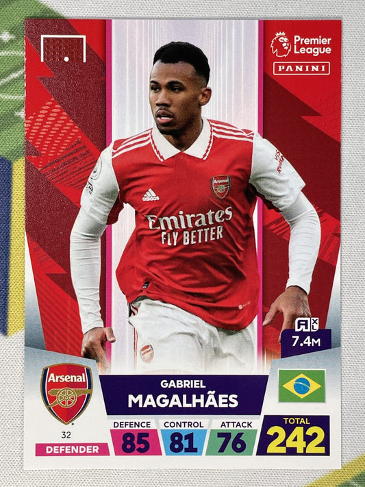 Gabriel Maghalaes Arsenal Panini Premier League Adrenalyn XL 2023 Card