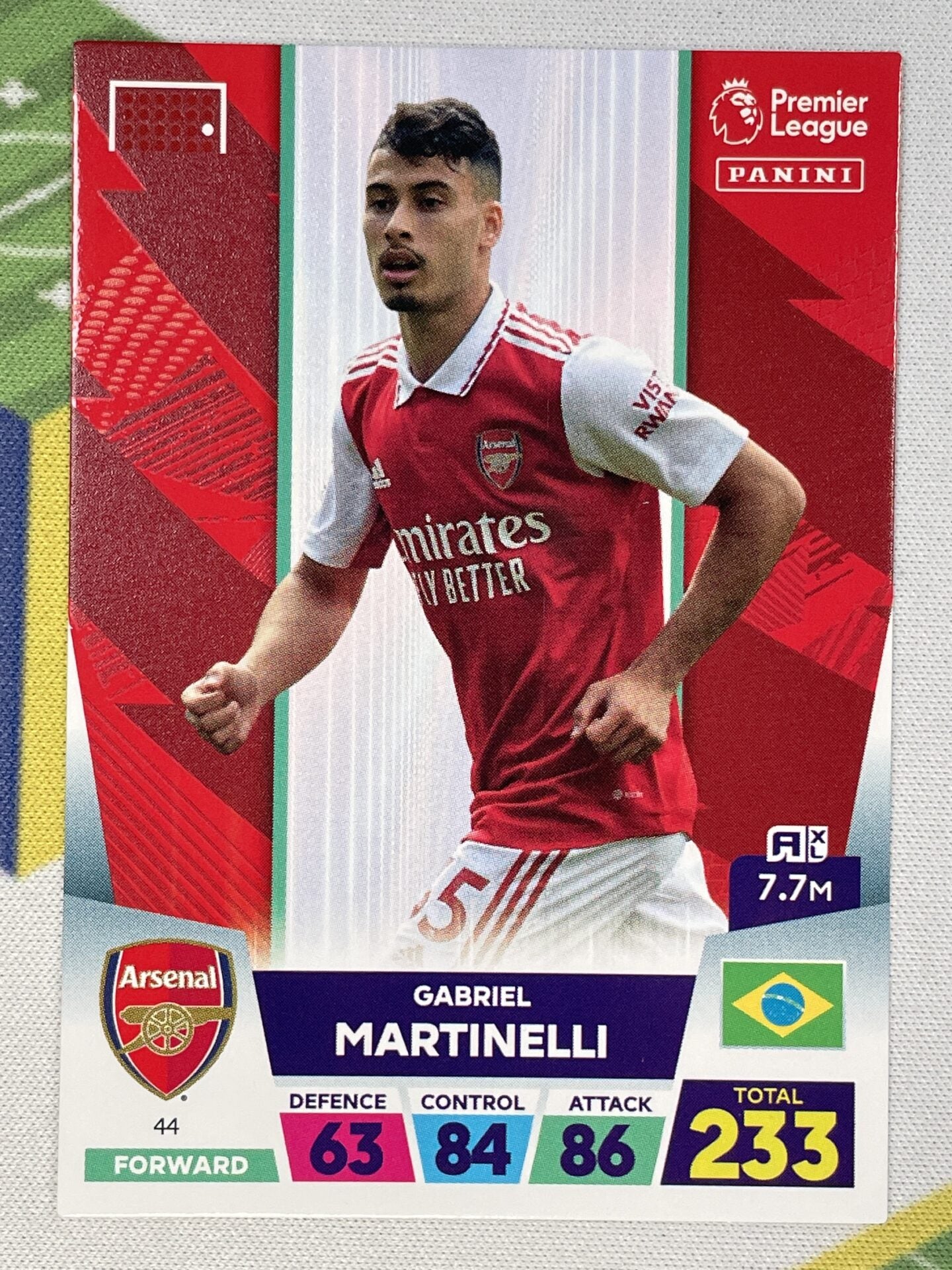 Gabriel Martinelli Arsenal Panini Premier League Adrenalyn XL 2023 Card