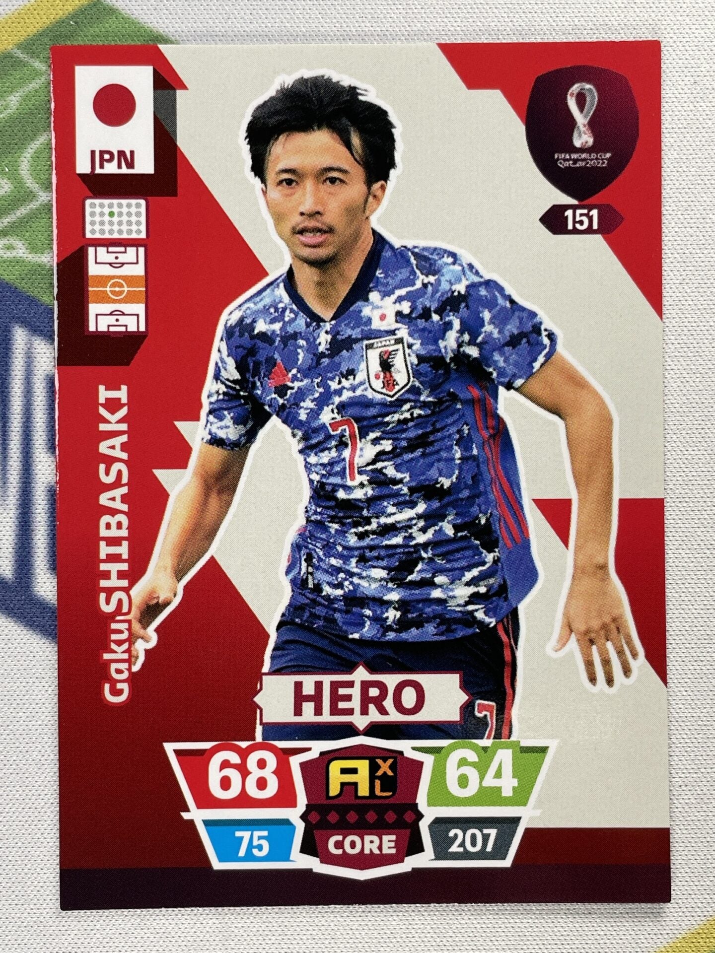 Gaku Shibasaki Japan Panini World Cup 2022 Adrenalyn XL Card