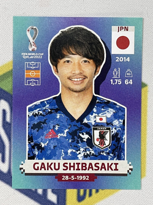 Gaku Shibasaki Japan Panini World Cup 2022 Qatar Stickers