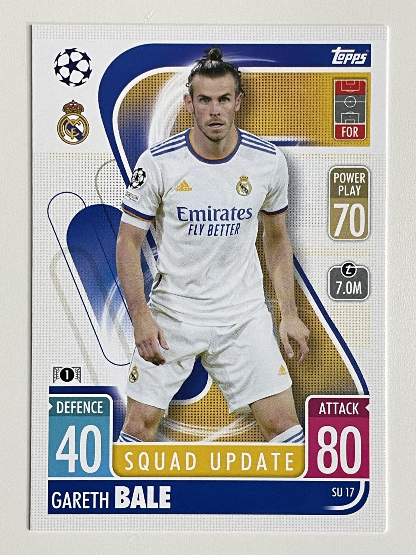 Gareth Bale Real Madrid Base Topps Match Attax Extra 2021:22 Champions League Card