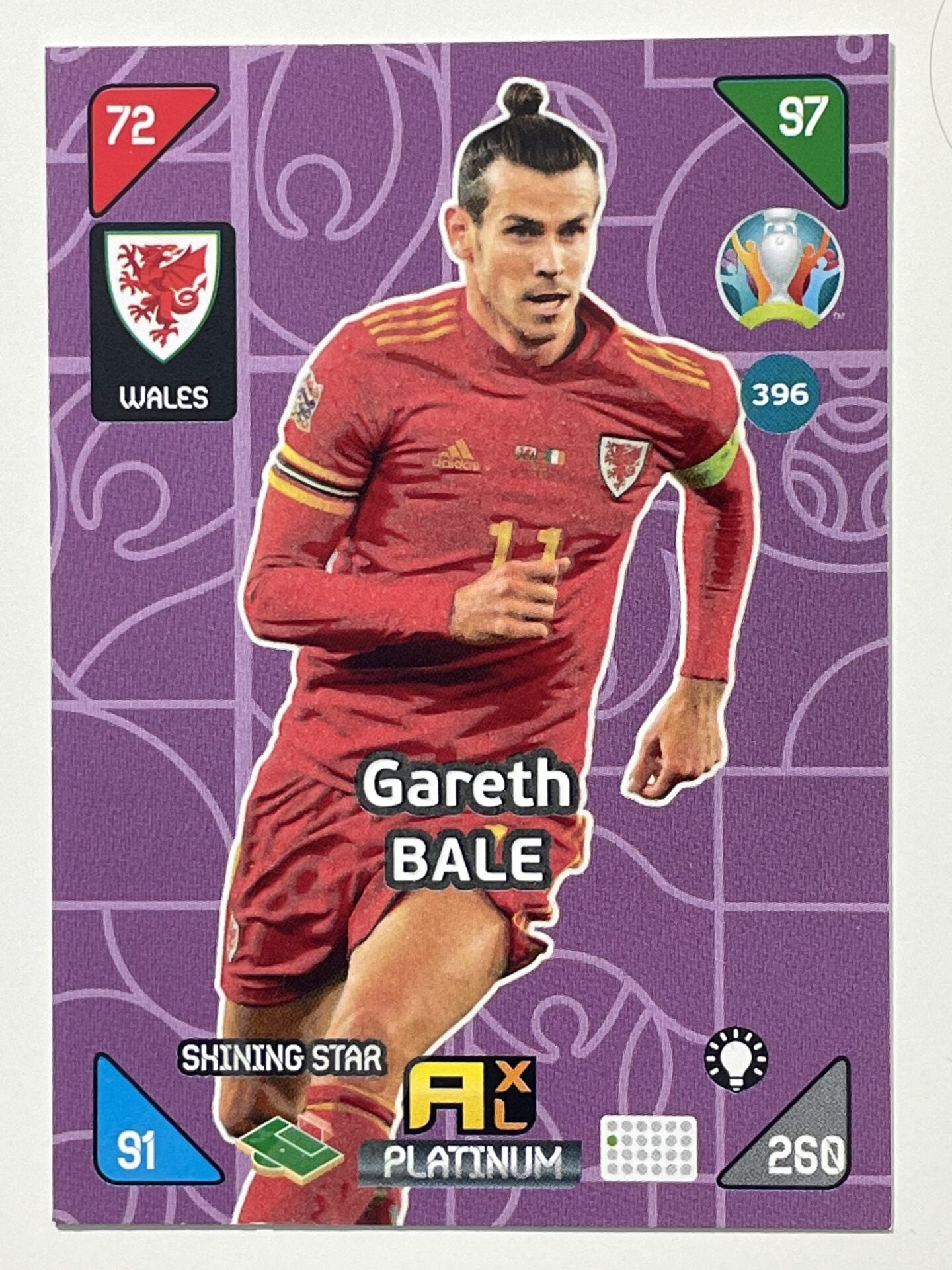 Gareth Bale Shining Stars (Wales) Football Card &#8211; Euro 2020 Adrenalyn XL