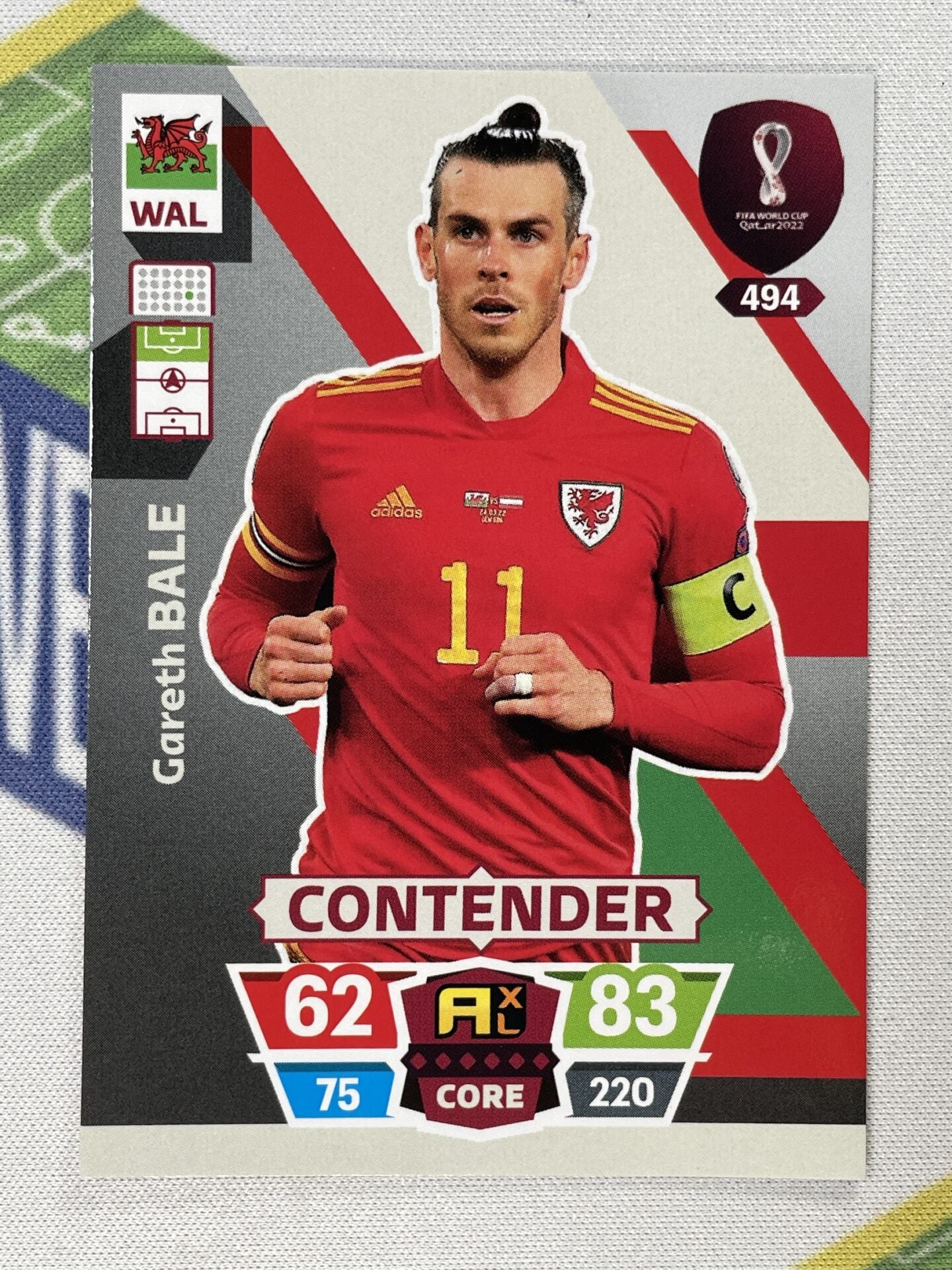 Gareth Bale Wales Panini World Cup 2022 Adrenalyn XL Card