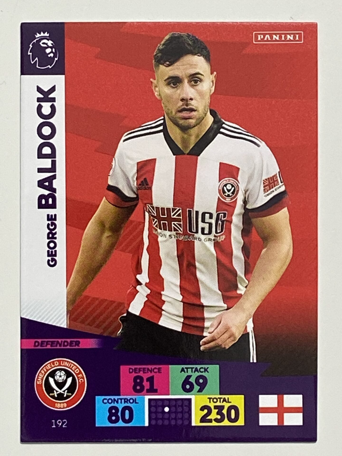 George Baldock (Sheffield United) Football Card &#8211; Premier League Adrenalyn XL 2020:21