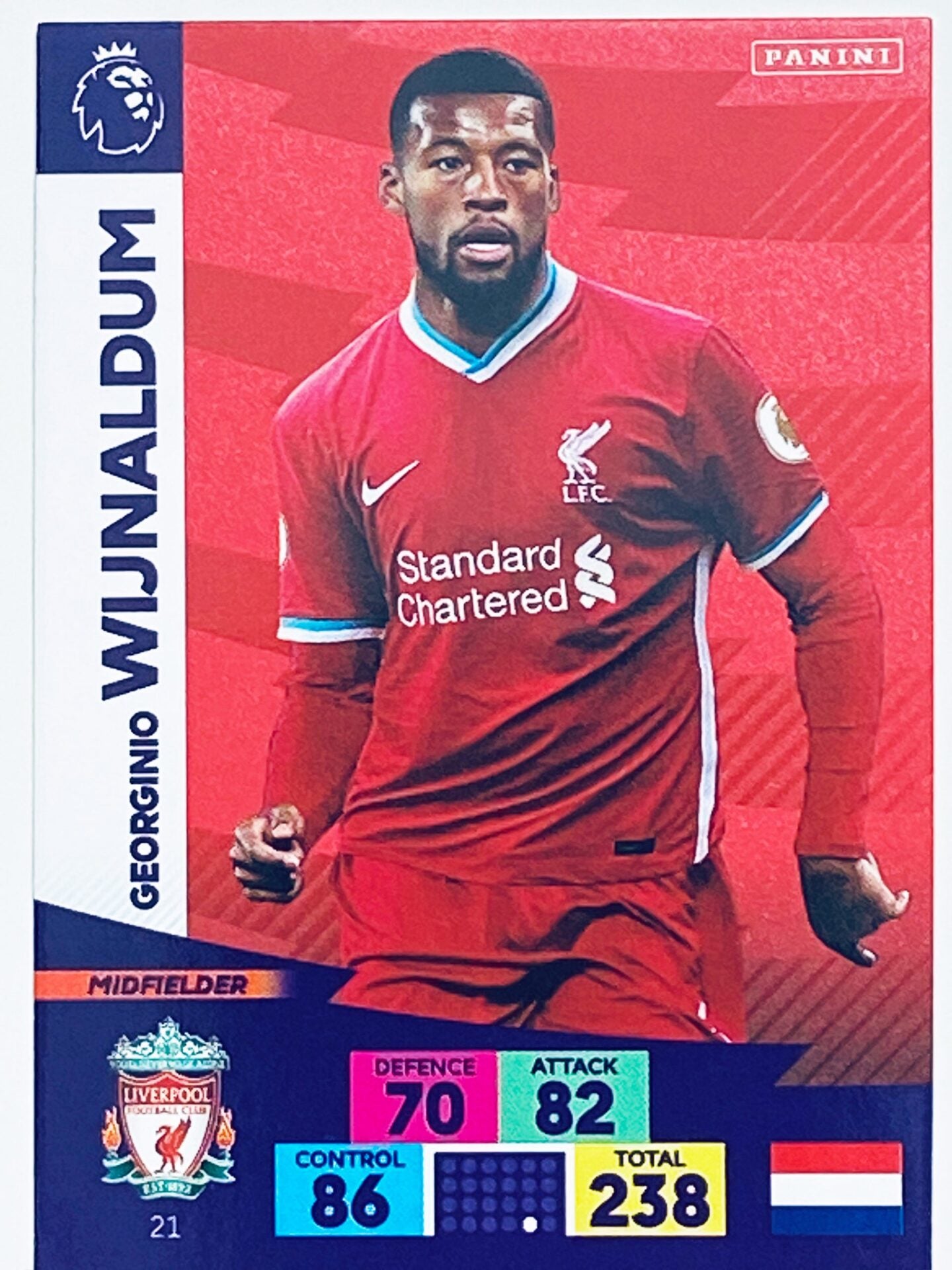 Georginho Wijnaldum (Liverpool) Football Card &#8211; Premier League Adrenalyn XL 2020:21