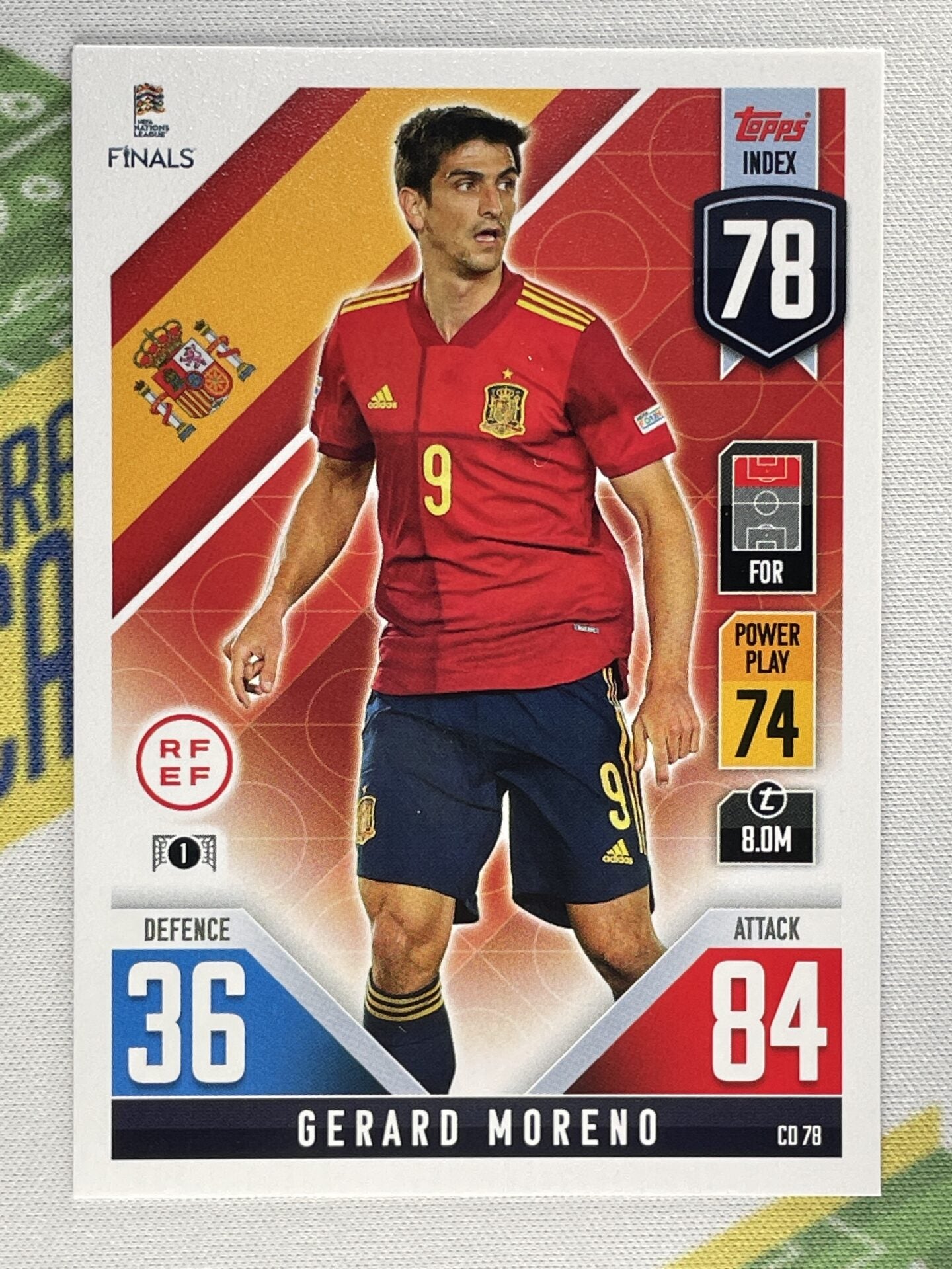 Gerard Moreno Spain Topps Match Attax 101 Road to Nations League 2022 Card