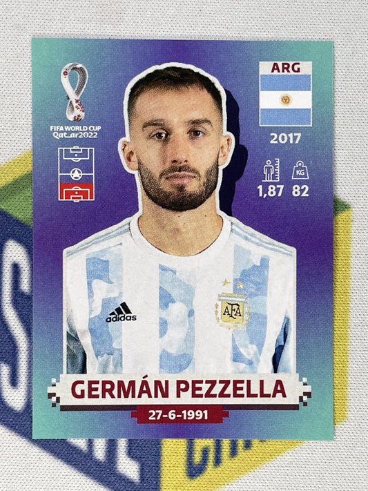 German Pezzella Argentina Panini World Cup 2022 Qatar Stickers