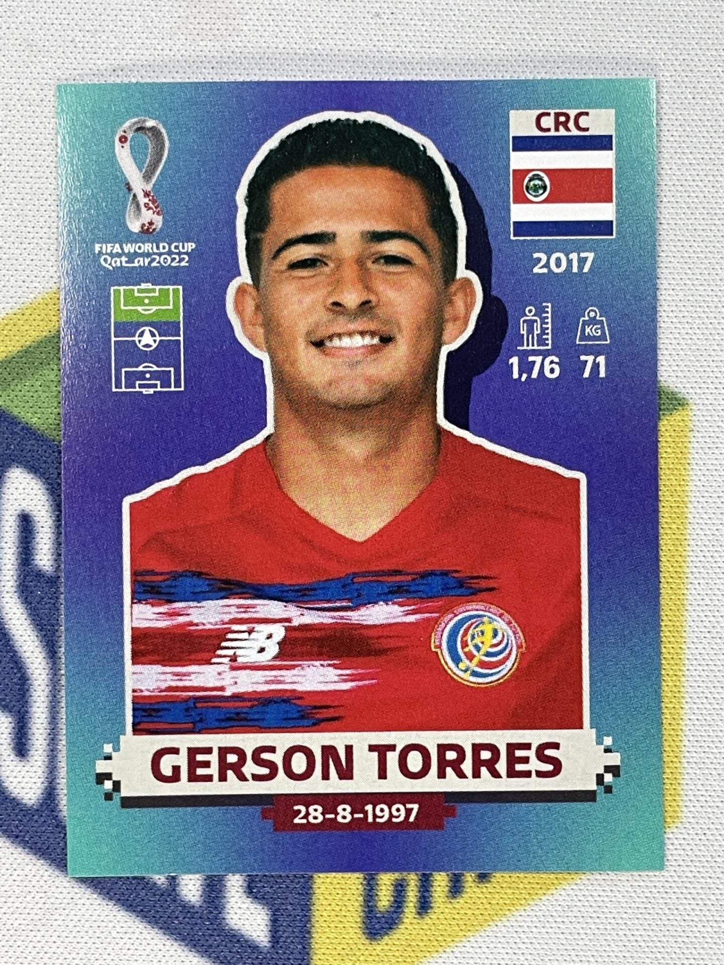 Gerson Torres Costa Rica Panini World Cup 2022 Qatar Stickers