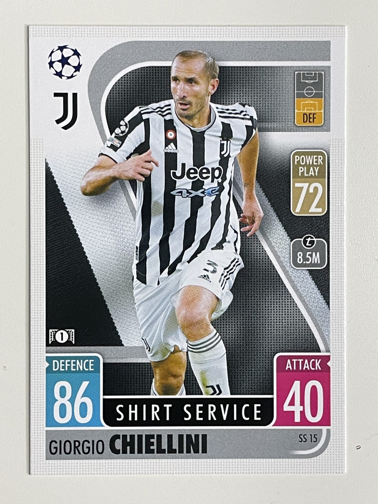 Giorgio Chiellini Juventus Base Topps Match Attax Extra 2021:22 Champions League Card