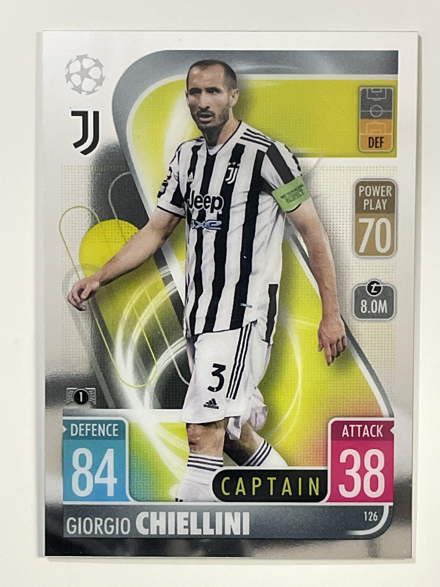 Giorgio Chiellini Juventus Topps Match Attax Chrome 2021 2022 Football Card