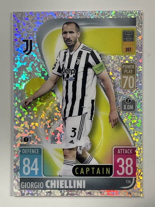 Giorgio Chiellini Speckle Topps Match Attax Chrome 2021 2022