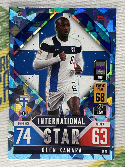 Glen Kamara Finland Crystal Foil Parallel Topps Match Attax 101 Road to Nations League 2022 Card