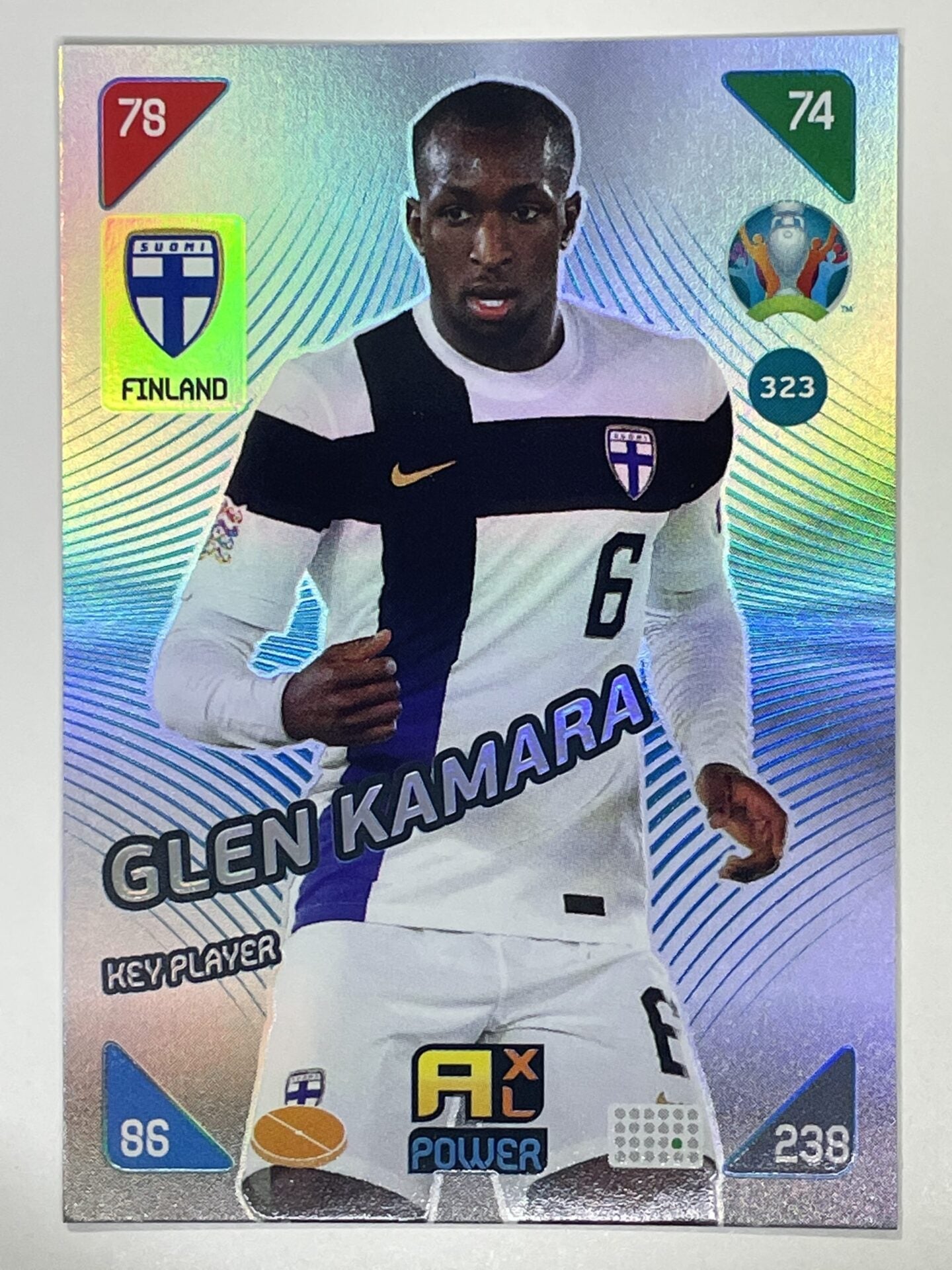 Glen Kamara Key Players (Finland) Football Card &#8211; Euro 2020 Adrenalyn XL