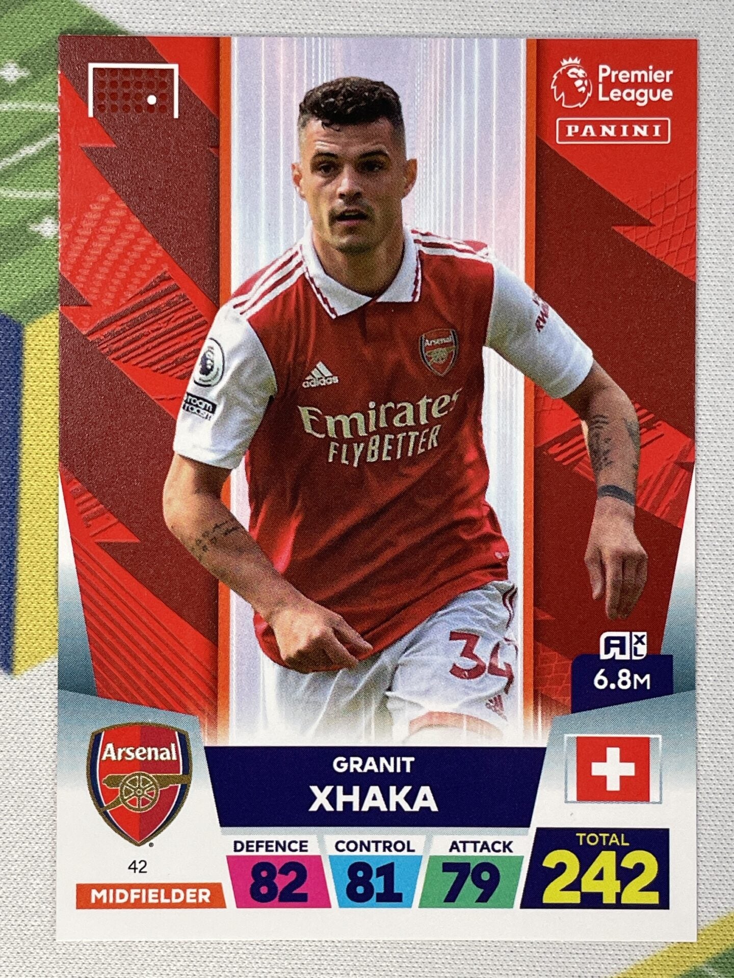 Granit Xhaka Arsenal Panini Premier League Adrenalyn XL 2023 Card