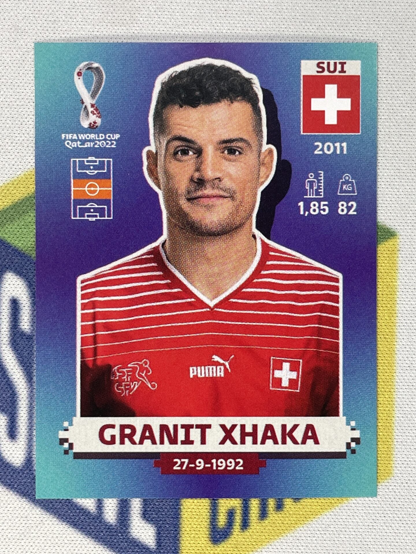 Granit Xhaka Switzerland Panini World Cup 2022 Qatar Stickers