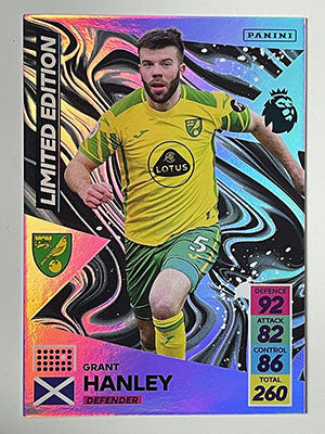 Grant-Hanley-Norwich-City-Limited-Edition-Panini-Adrenalyn-XL-2021-22-Card-Football