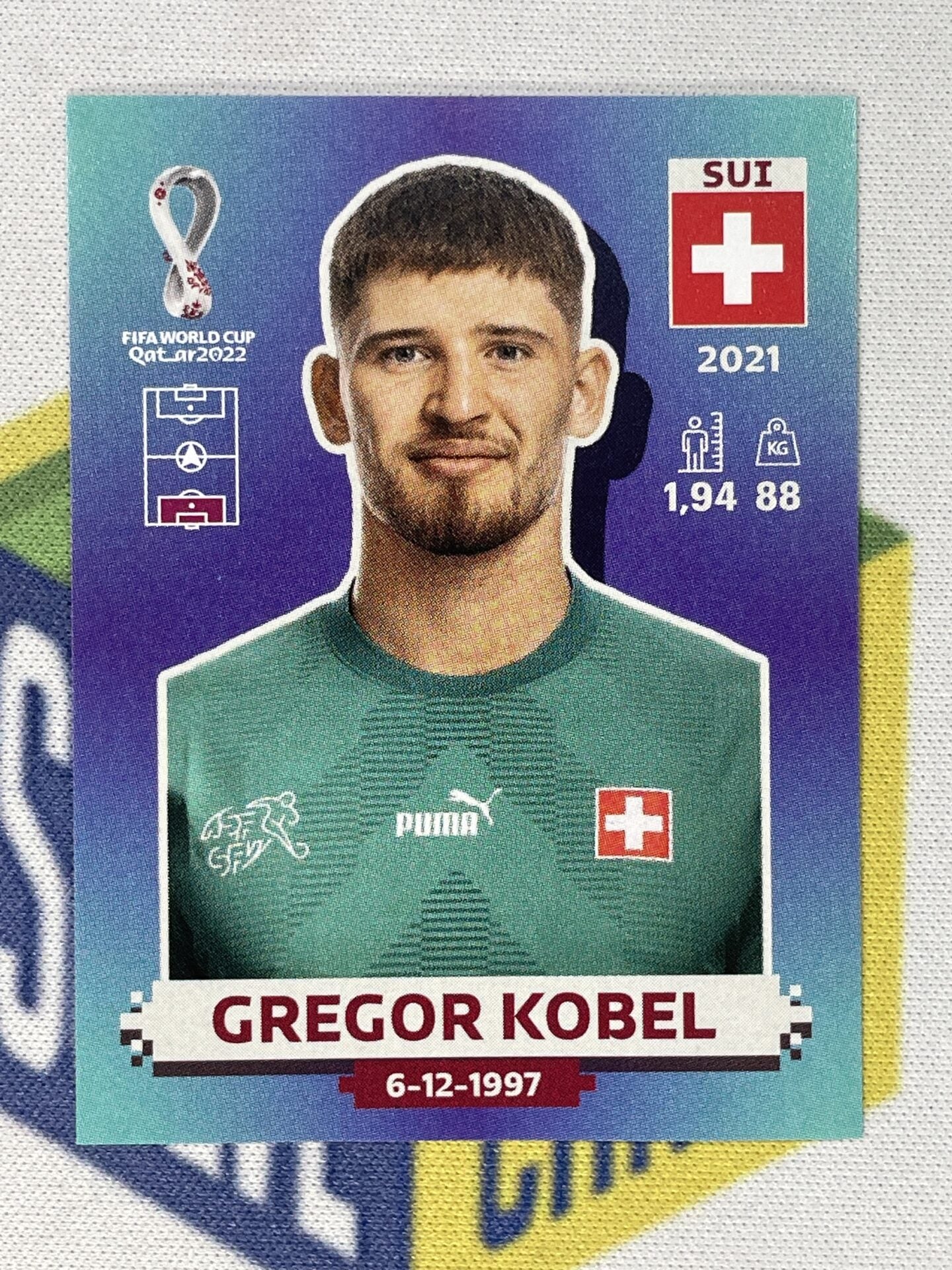 Gregor Kobel Switzerland Panini World Cup 2022 Qatar Stickers