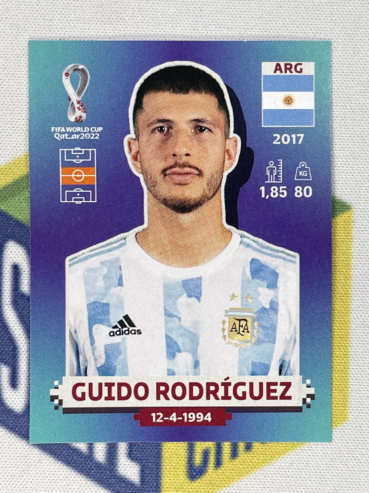 Guido Rodriguez Argentina Panini World Cup 2022 Qatar Stickers