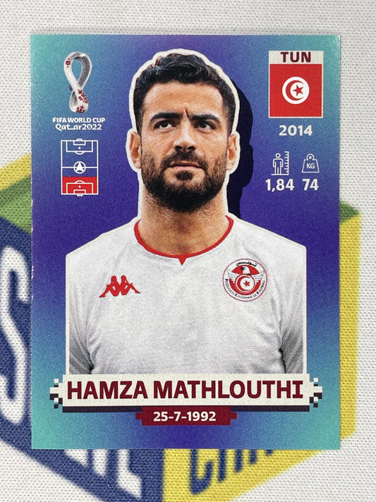 Hamza Mathlouthi Tunisia Panini World Cup 2022 Qatar Stickers