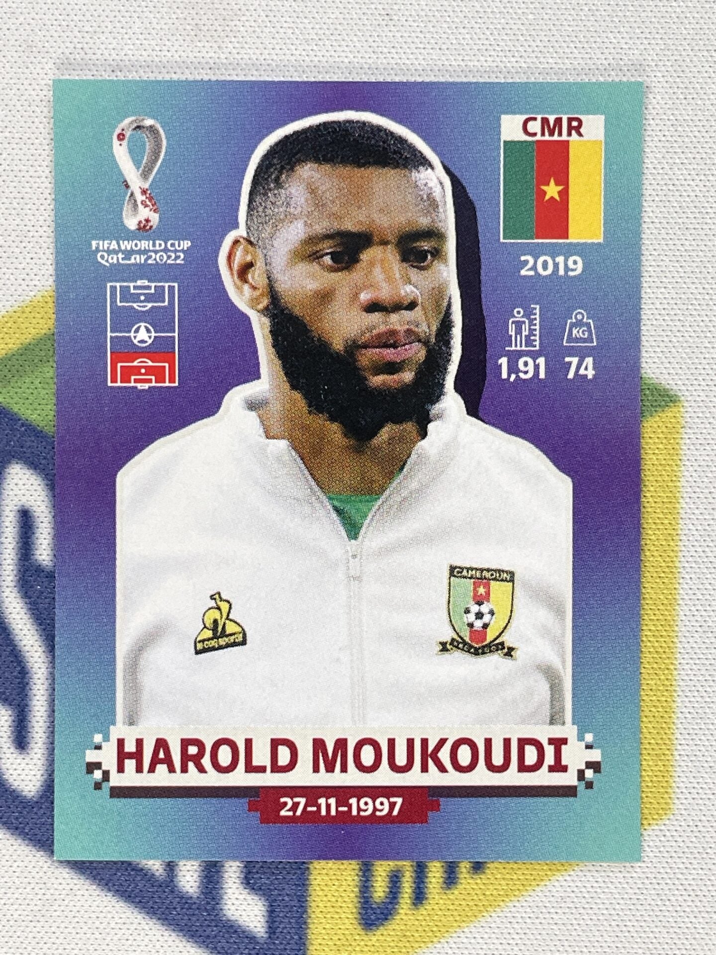 Harold Moukoudi Cameroon Panini World Cup 2022 Qatar Stickers