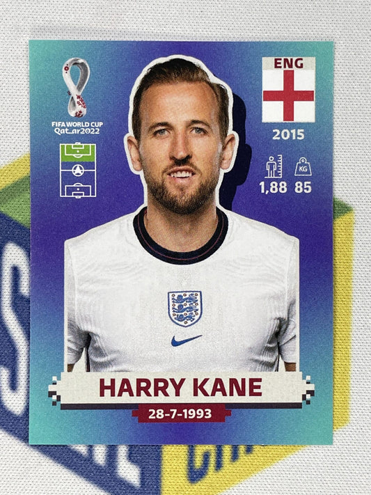 Harry Kane England Panini World Cup 2022 Qatar Stickers