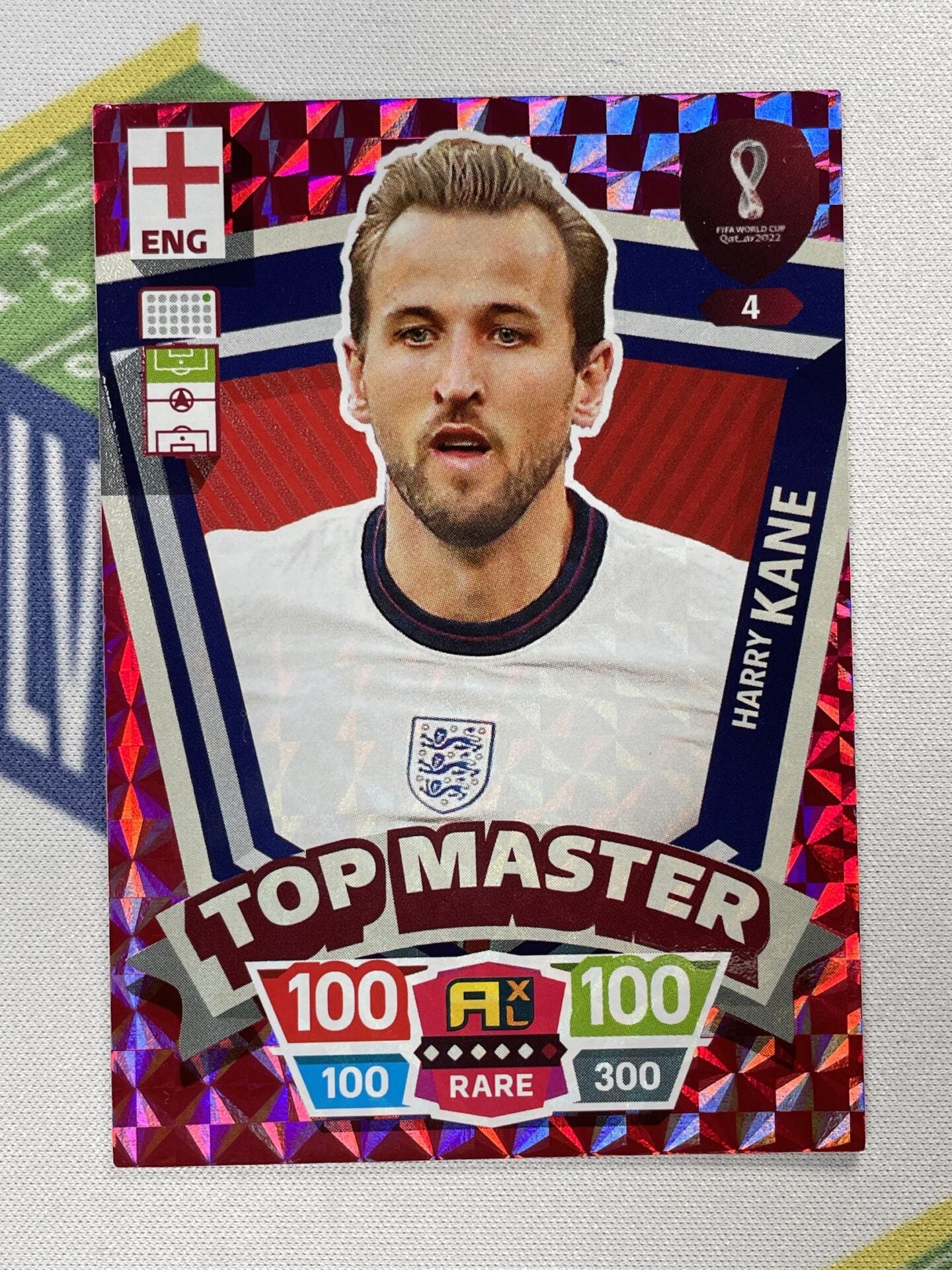 Harry Kane England Top Master Panini World Cup 2022 Adrenalyn XL Card