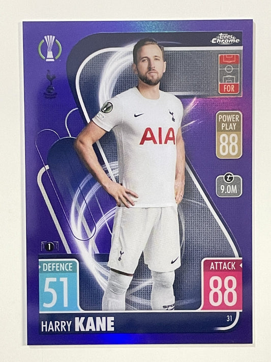 Harry Kane Purple Parallel Topps Match Attax Chrome 2021 2022