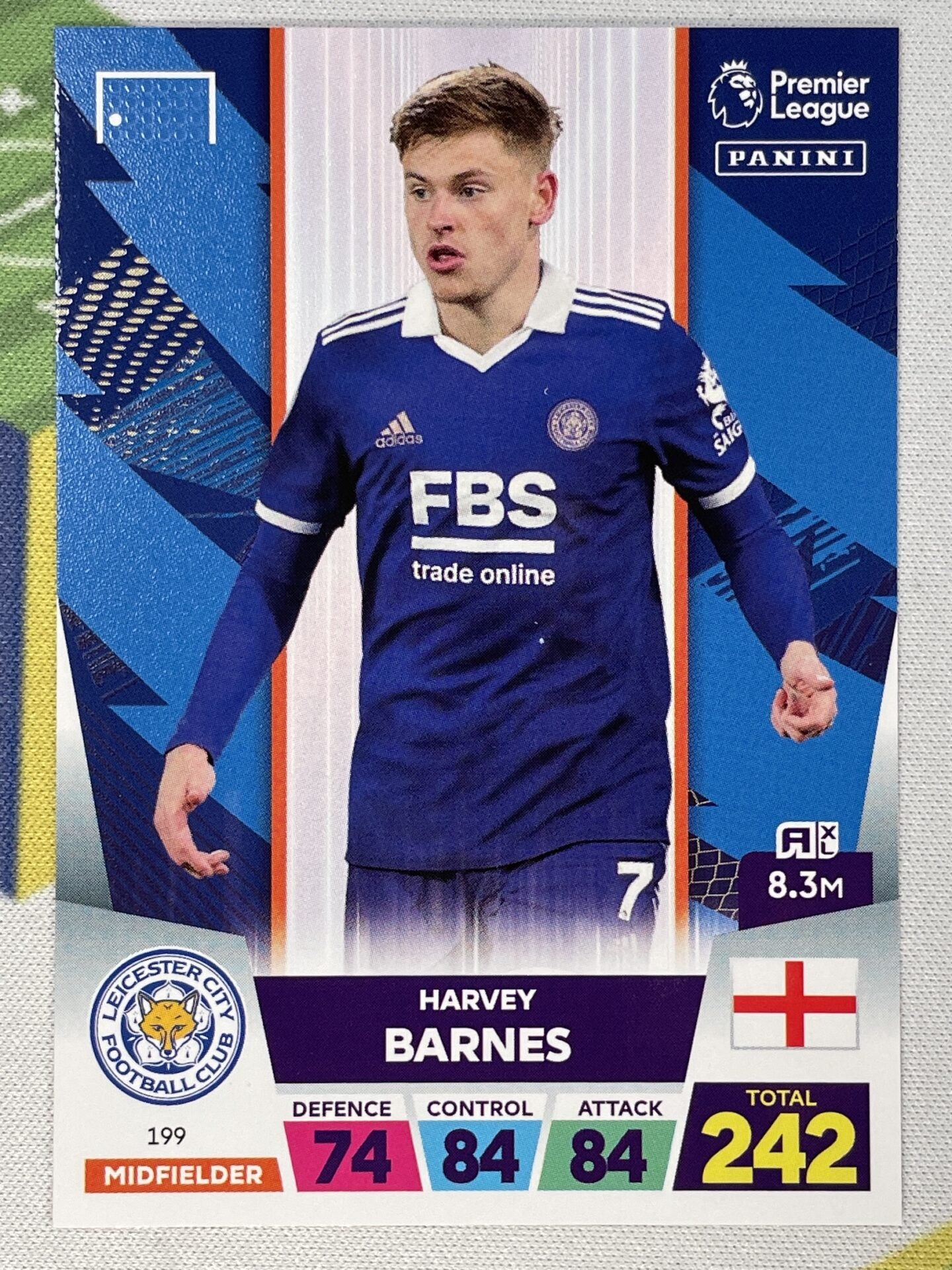 Harvey Barnes Leicester Panini Premier League Adrenalyn XL 2023 Card