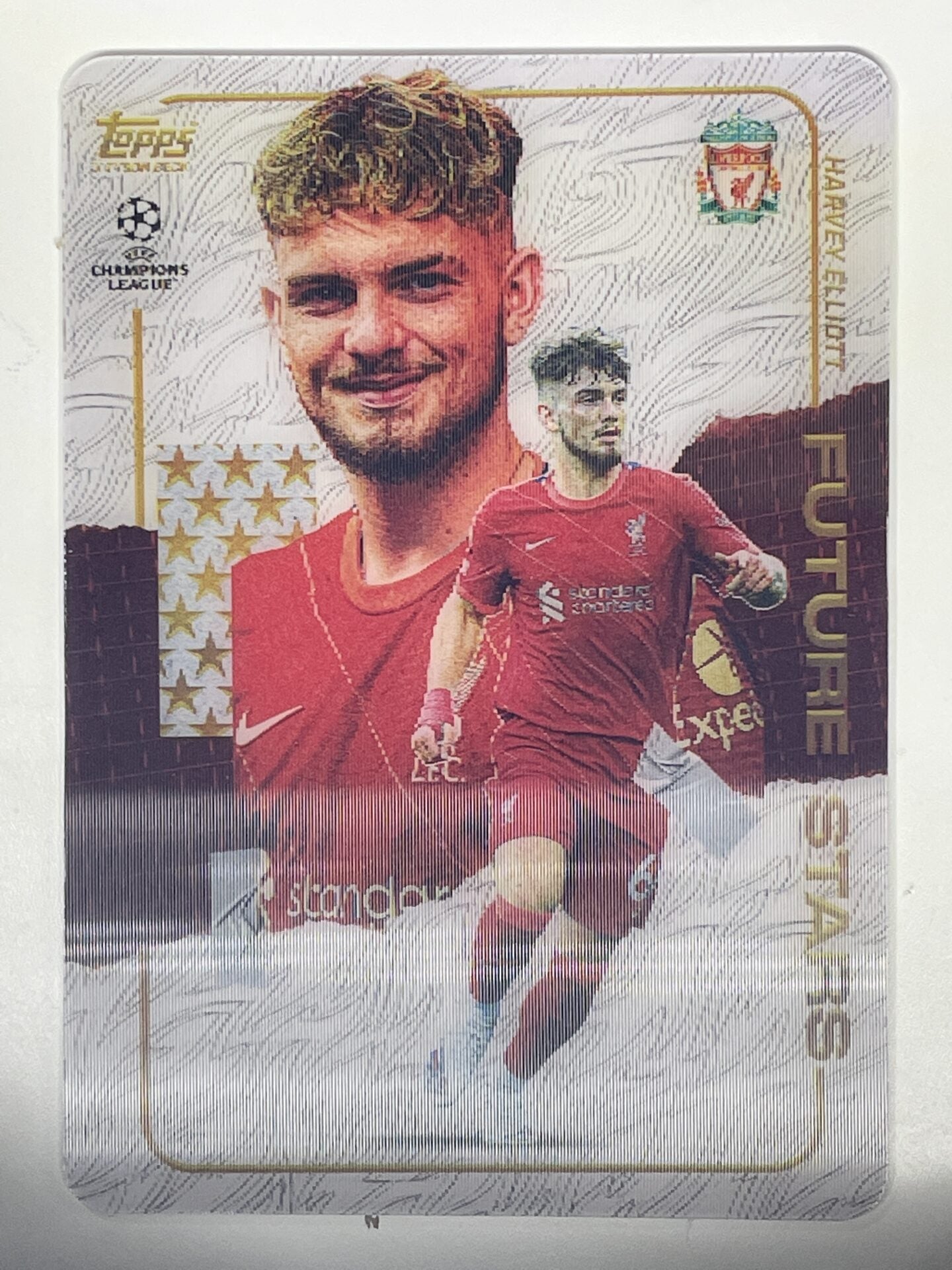 Harvey Elliott Liverpool Future Stars Rookie Topps Gold 2021 UEFA Champions League Football Card