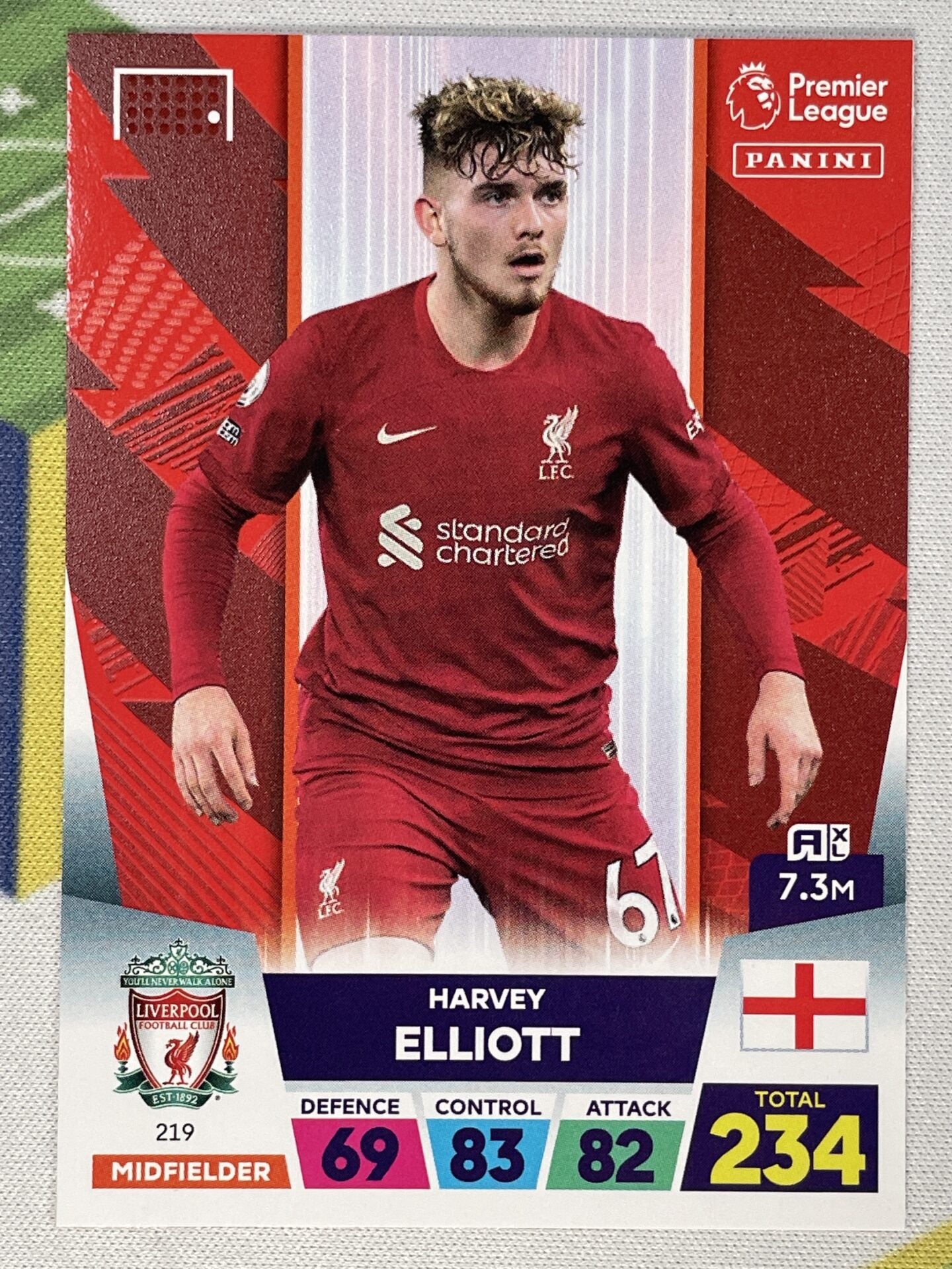 Harvey Elliott Liverpool Panini Premier League Adrenalyn XL 2023 Card