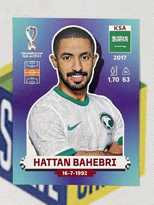 Hattan Bahebri Saudi Arabia Panini World Cup 2022 Qatar Stickers