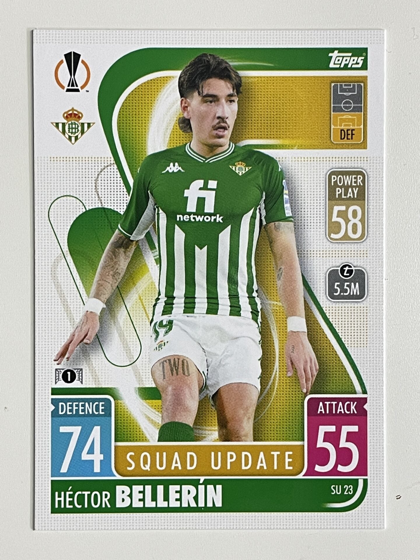 Hector Bellerin Real Betis Base Topps Match Attax Extra 2021:22 Champions League Card