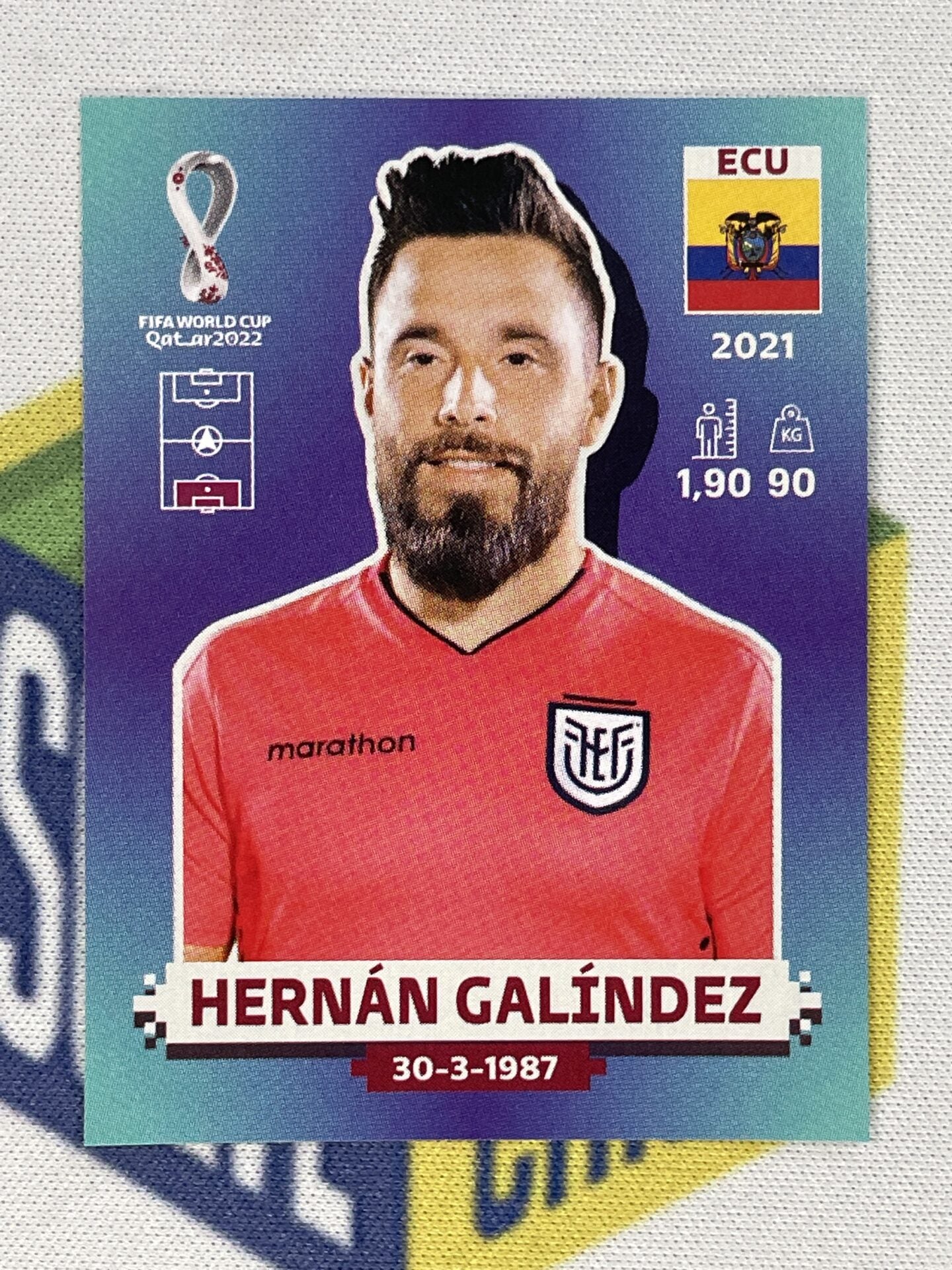 Hernan Galindez Ecuador Panini World Cup 2022 Qatar Stickers