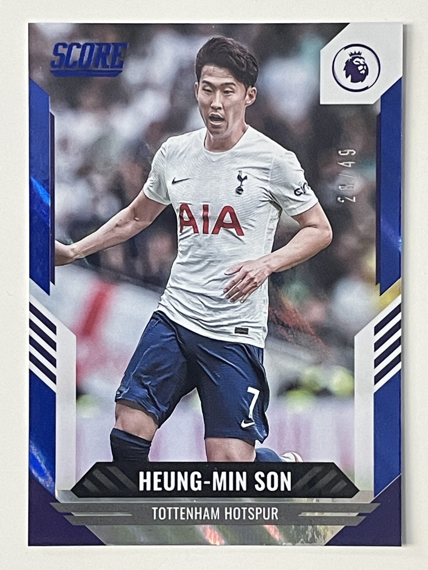 Heung-Min Son Tottenham Hotspur Base Blue Lava Parallel Panini Premier League Score 2021 2022