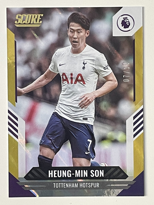 Heung-Min Son Tottenham Hotspur Base Gold Lava Parallel Panini Premier League Score 2021 2022