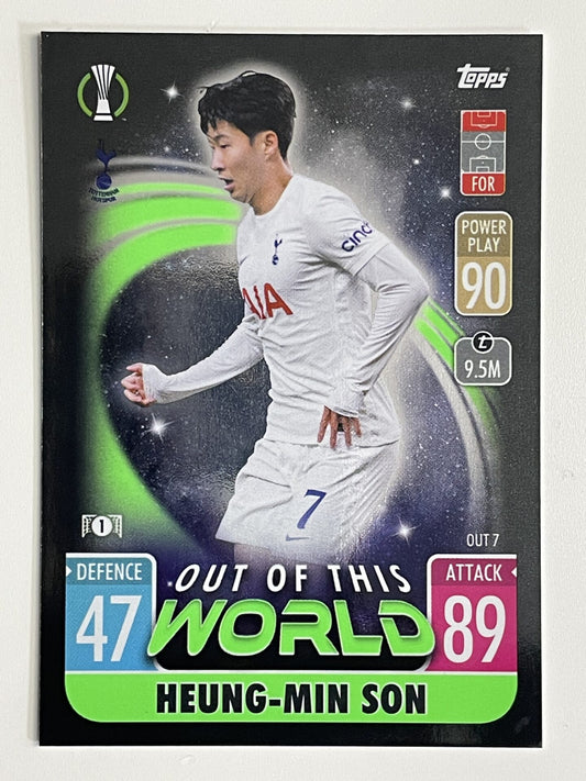 Heung-Min Son Tottenham Out of this World Topps Match Attax Extra 2021:22 Champions League Card