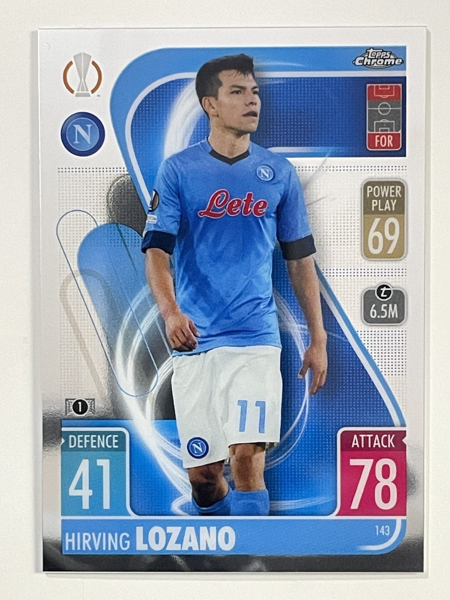 Hirving Lozano Napoli Topps Match Attax Chrome 2021 2022 Football Card